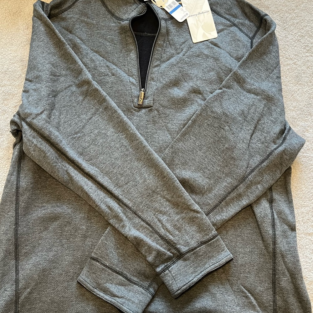 Tommy Bahama Men's Half-Zip Pullover Sweater - Gray